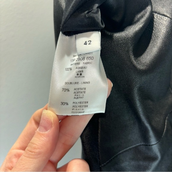 Givenchy Leather Dress- 100% Lamb Leather Black Sleeveless Dress Size 42 / US 8 - Picture 8 of 13